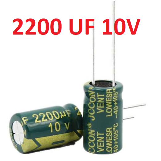 Kapasitor Capacitor ELCO Polar 2200uf 10v 2200 uf 10 V 2200 mikro 10 volt