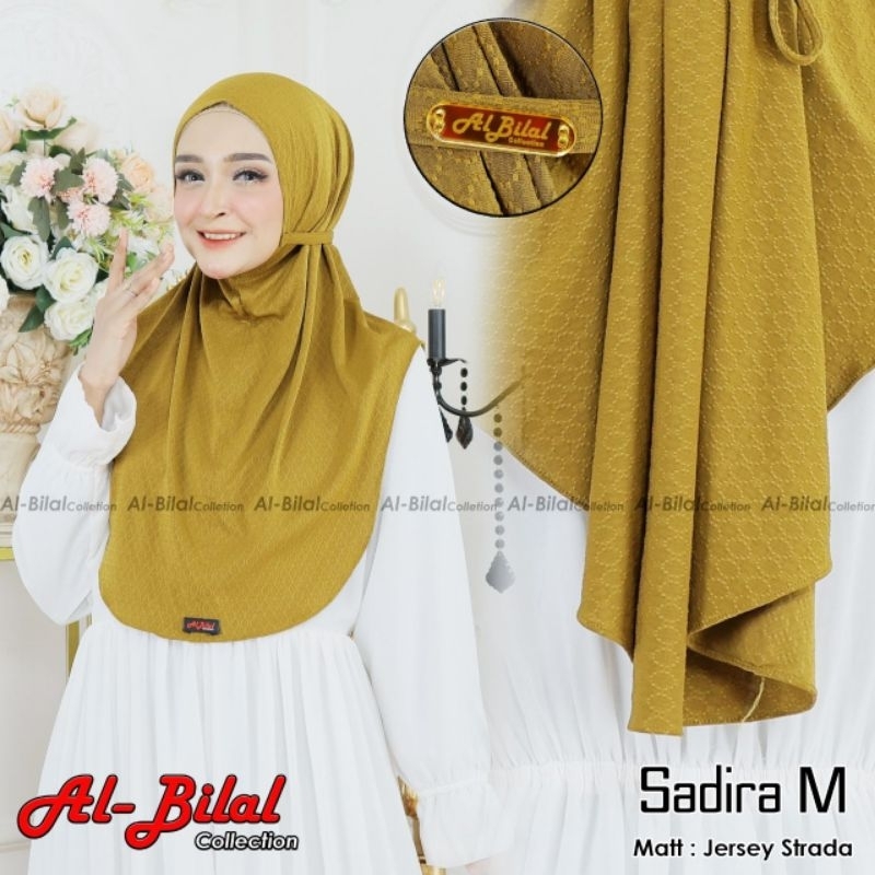 [Al Bilal Hijab] SADIRA M••hijab instan tali motif••bergo instan jersey strada