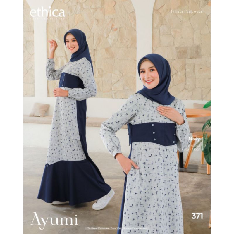 Ethica Gamis Ayumi 371 (Purple, Navy)