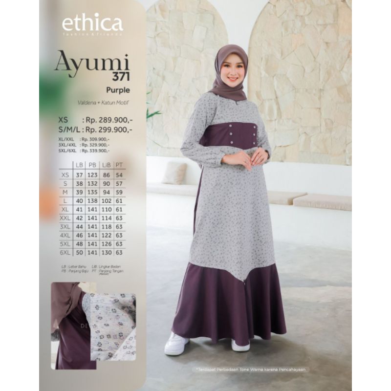 Ethica Gamis Ayumi 371 (Purple, Navy)