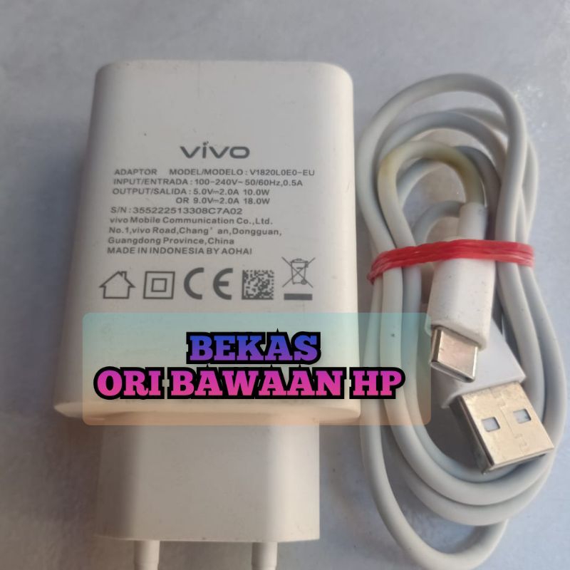 CHARGER VIVO Y21 | Y21T | Y22 | Y75 ORI BAWAAN HP TIPE C