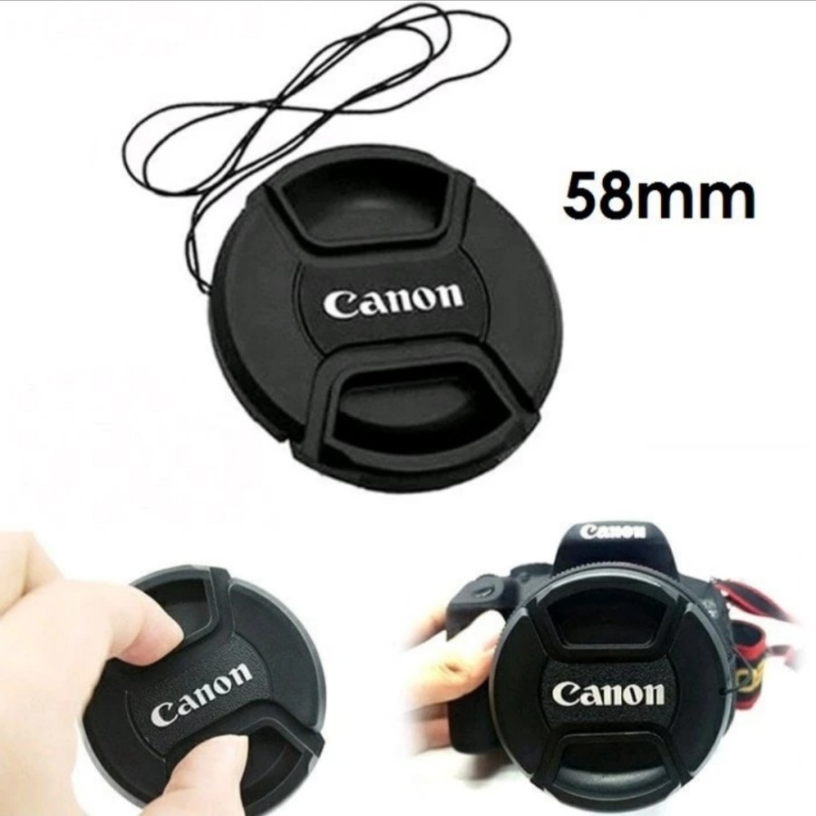lensa cap 58mm canon tutup lensa kamera for canon