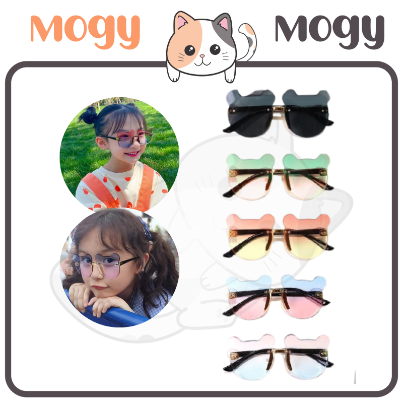 MOGYMOGY K719 Kacamata Hitam Anak Anak Shape Bear Transparan Sunglasses Kids Kacamata Anak