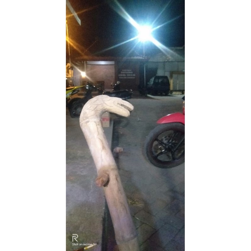 tongkat bambu petuk unik natural
