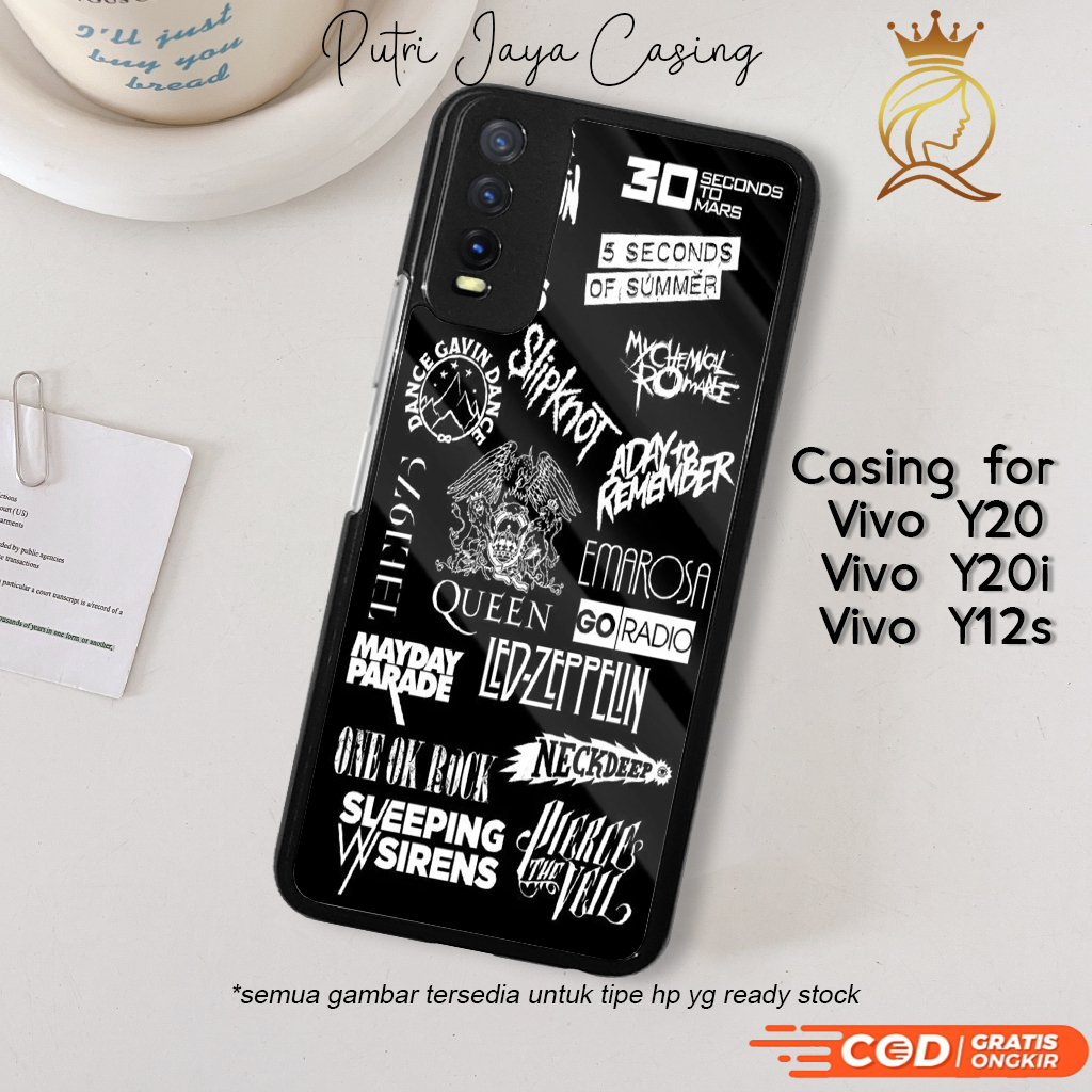 Case Hp Vivo Y20 Y20i Y12s Casing Vivo Y20 Y20i  Y12s Motif AESTHEBAND3 Casing Terbaru Case Karakter