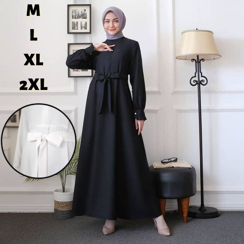 Others Gamis Putih Modern Dress Wanita Putih Polos 2022 Gamis White/ Gamis Putih/ Gamis Umroh / Gamis Hitam Polos Wanita Remaja Premium /  Dress Putih / Abaya Hitam /  Gamis Maxi Dress Arab Saudi Bordir / Dress syari F07