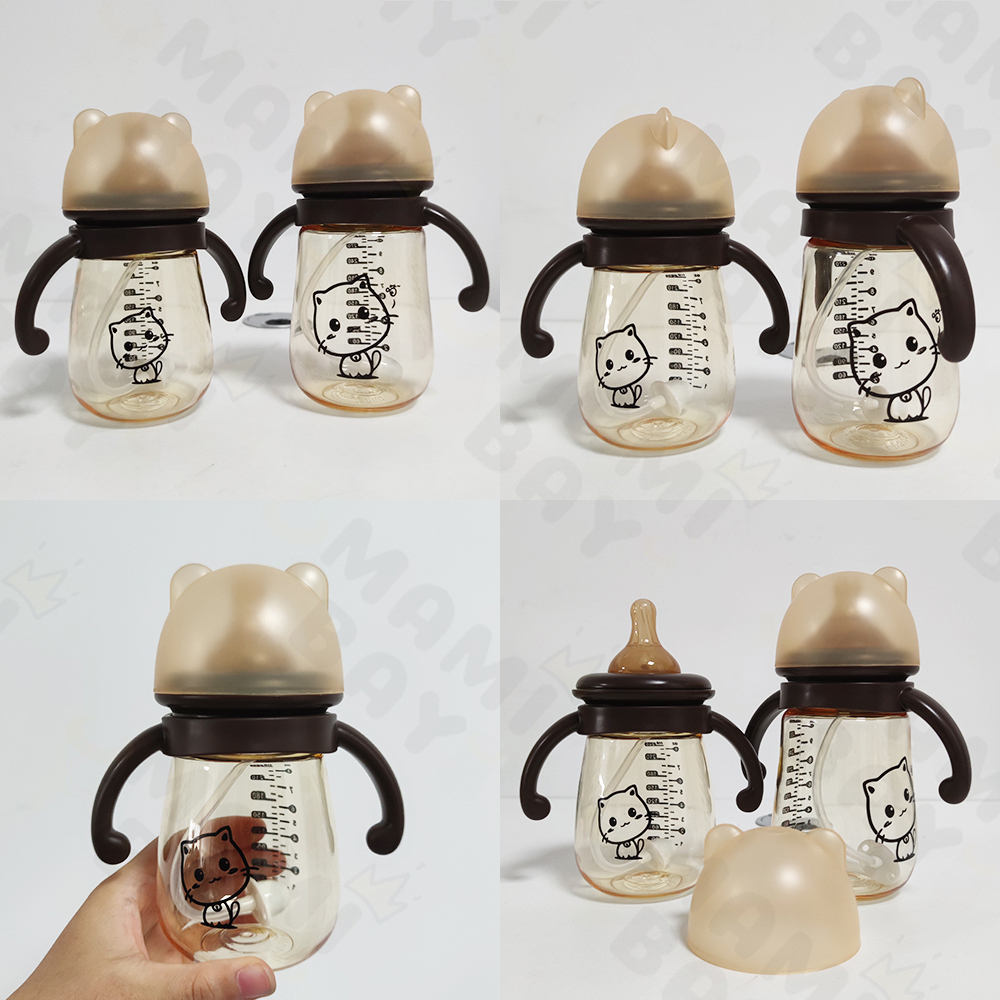 Mamibayi Botol Minum Anak Bayi Botol Susu Bayi Model Lucu Botol Anti Tumpah 240Ml/300Ml