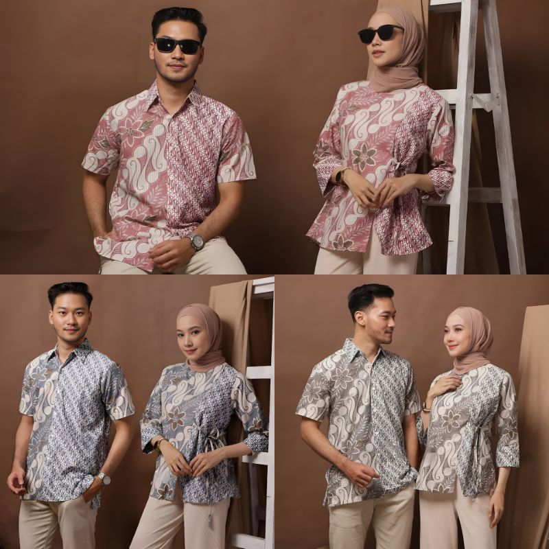 PROMO Baju Atasan Sania Ruffle Batik Couple