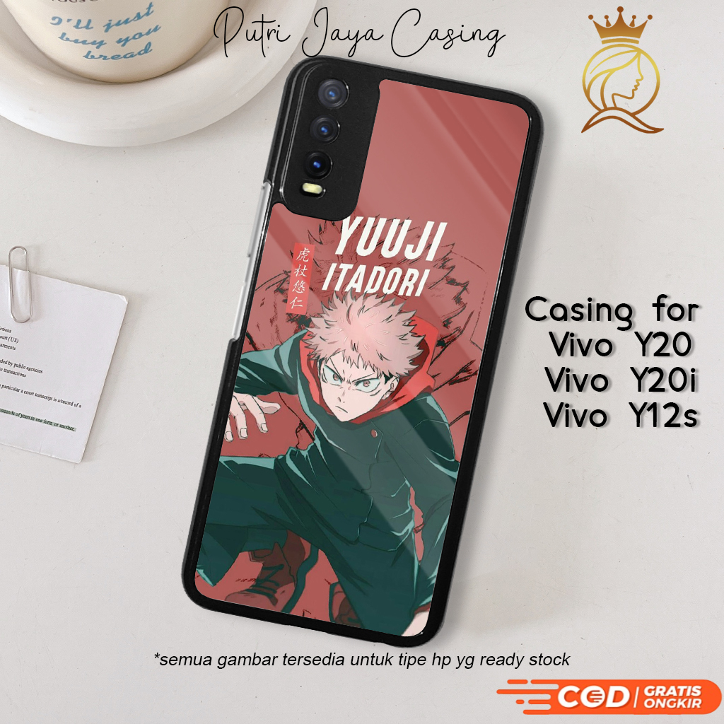 Case Hp Vivo Y20 Y20i Y12s Casing Vivo Y20 Y20i  Y12s Motif ANIMEYUJI Casing Terbaru Case Karakter L