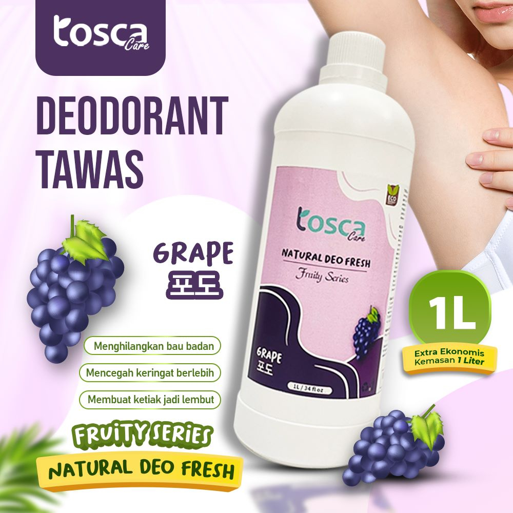 TOSCA Natural Deodorant Spray Deo Fruity Series 1 Liter Mencegah Bau Ketiak