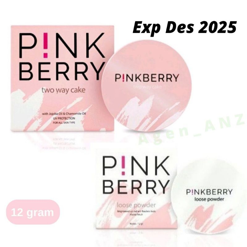 Pink berry two way cake 12g pink berry loose powder 12g pinkberry