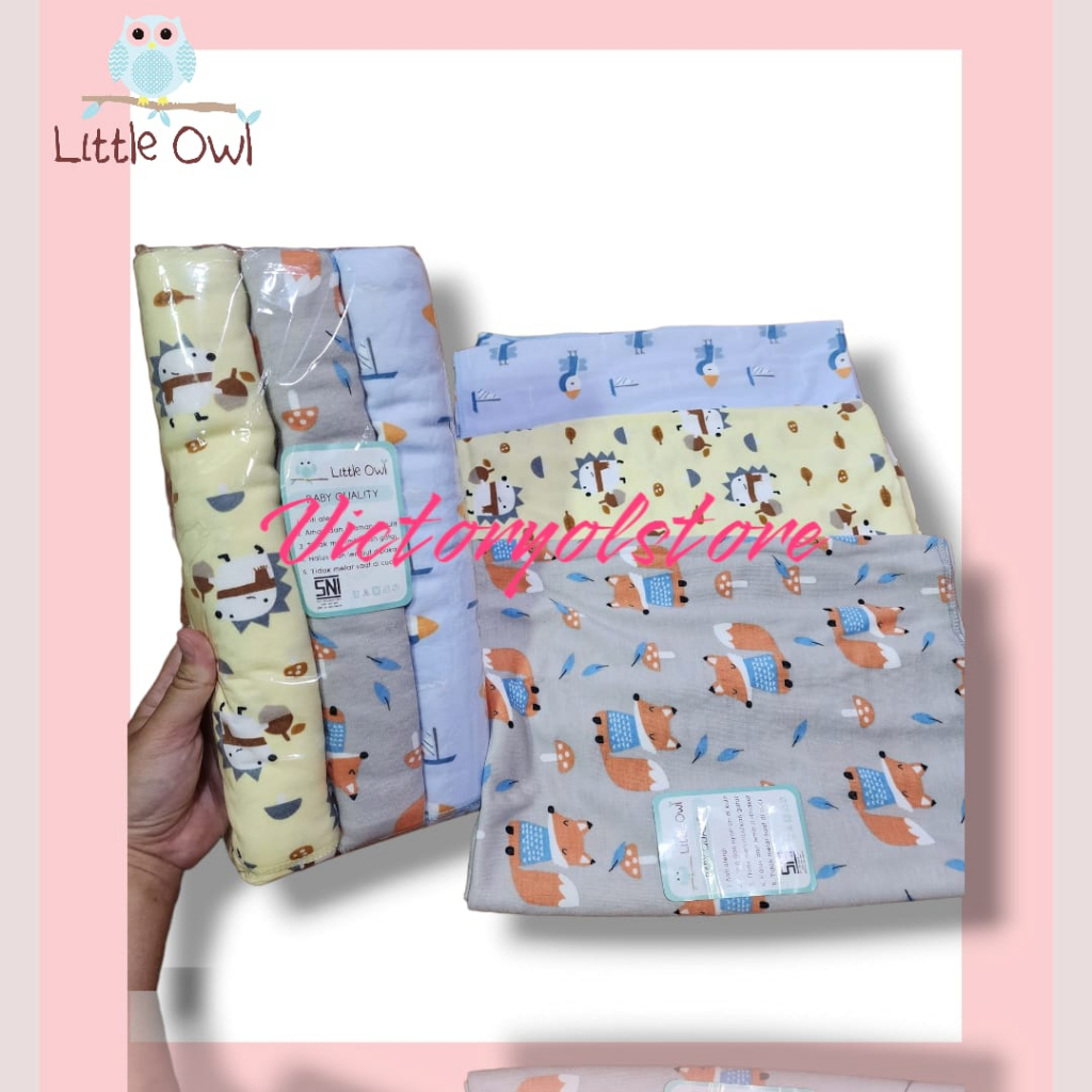 Little Owl Bedong Bayi / Selimut Bayi / Baby Swaddle