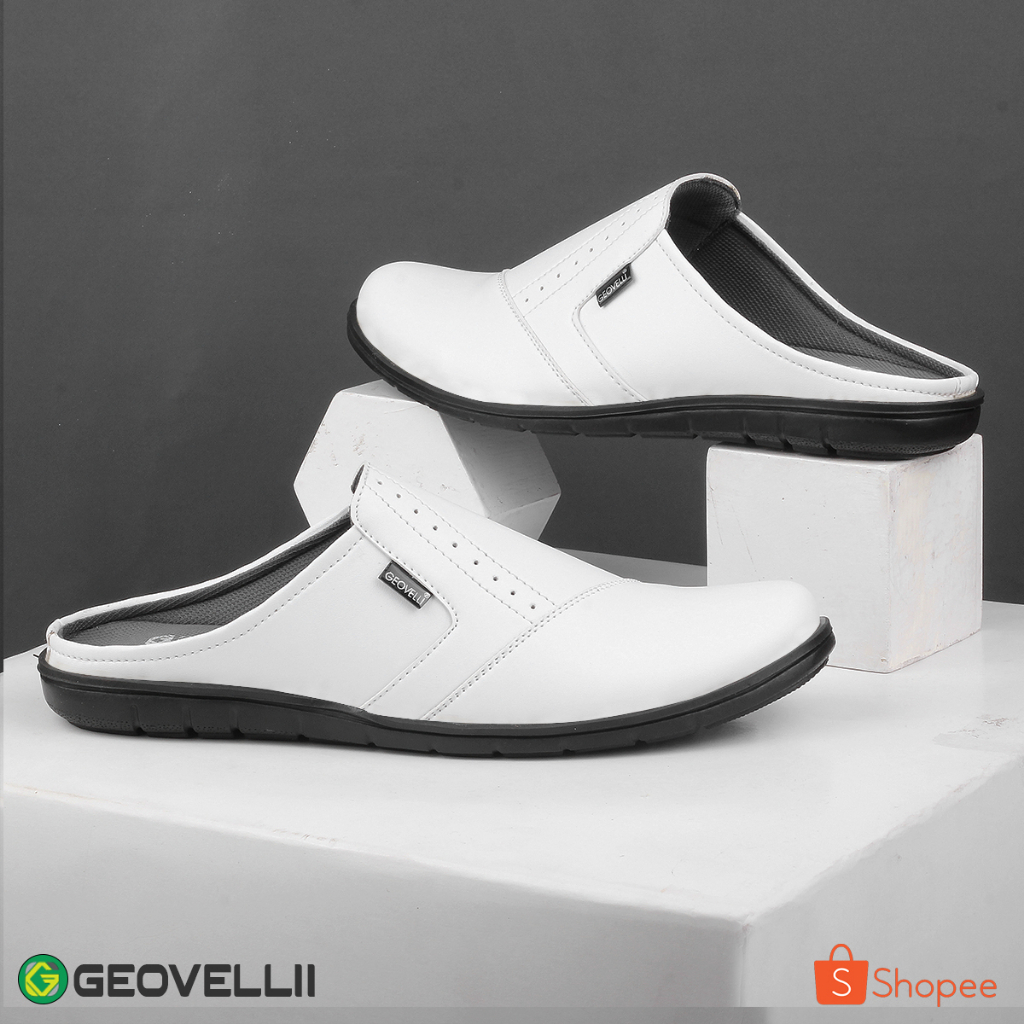 GEOVELLI STORE! Sandal Sepatu Bustong Cowok Sendal Sepatu Tutong Slop Pria Formal Sandal Umroh Haji