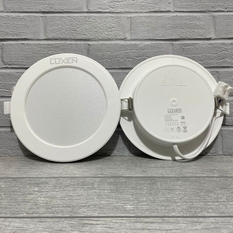 LUXEN CLASSIC DOWNLIGHT LED PANEL 9W INBOW IB BULAT TANAM DALAM PLAFON PUTIH COOL DAYLIGHT 6500K KUNING WARM WHITE 3000K NATURAL SEMU 4000K BERGARANSI 1 TAHUN BAGUS KUALITAS TERJAMIN