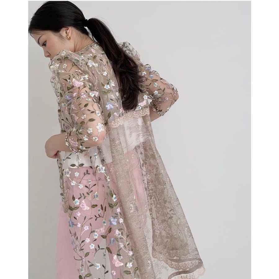 Kain Tulle 3D Kain Kebaya Kain Tile