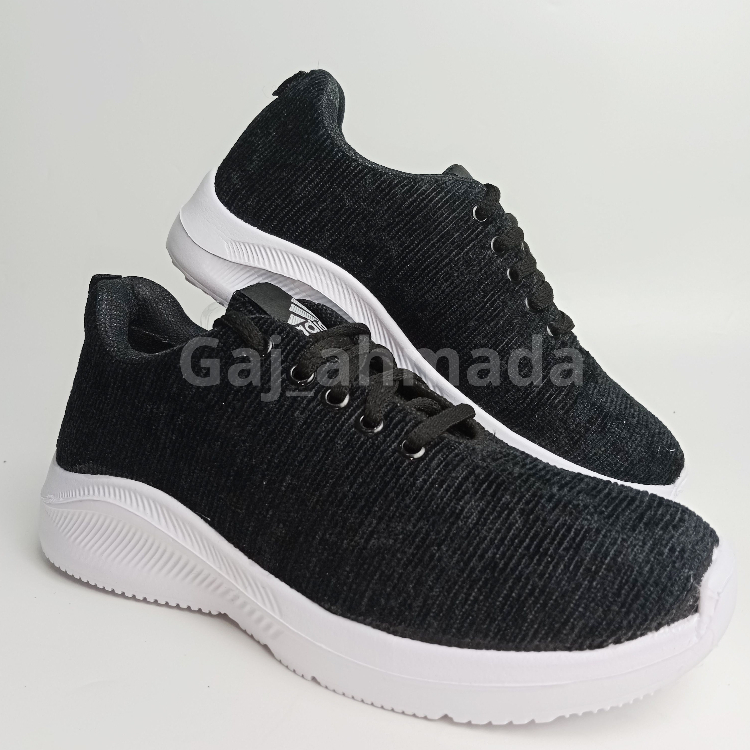 Sepatu Hitam Sekolah Rajut - Sepatu Kekinian Formal Pria - Sepatu Olahraga Wanita
