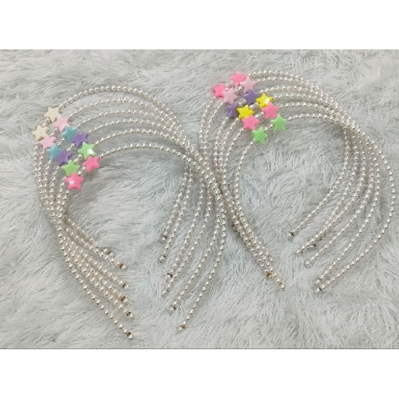 BANDO MUTIARA PUTIH MOTIF BUNGA / BANDO KOREA