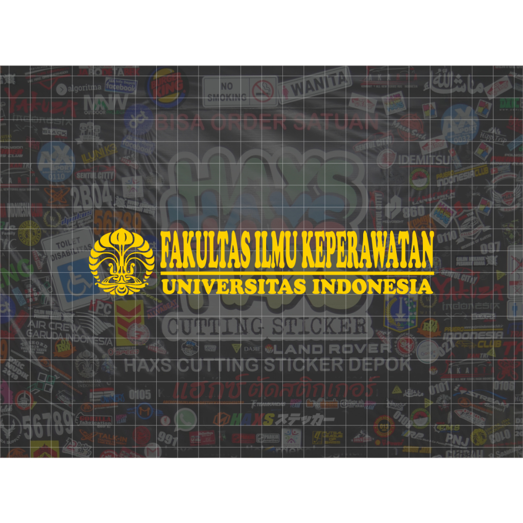 Cutting Sticker Ilmu Keperawatan UI Ukuran 20 Cm Untuk Mobil