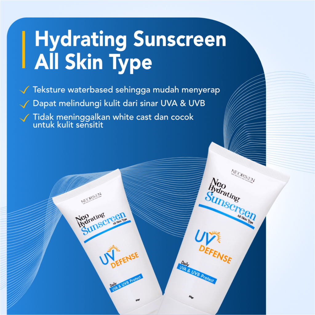Neoriken Hydrating Sunscreen SPF 50 PA++++ 50gr | Daily UVA &amp; UVB Protect