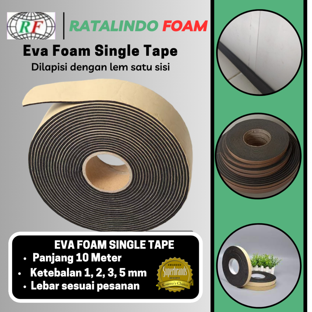 Eva Foam Tape 5 mm x 10 Mtr Eva Foam Single Tape Lem satu sisi