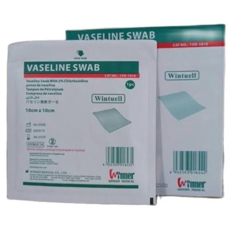 VASELINE SWAB PER BOX ISI 10'S  / WINTULL (SEPERTI LOMATUL, SOFRATUL) #AMG