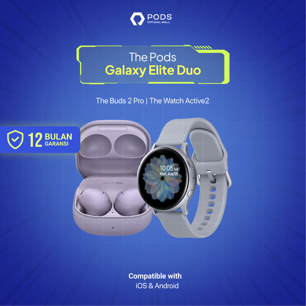 ✅ [PAKET HEMAT] Galaxy Elite Duo [ The Watch Active 2 + Galaxy Buds 2 Pro ] by Podsindonesiaa