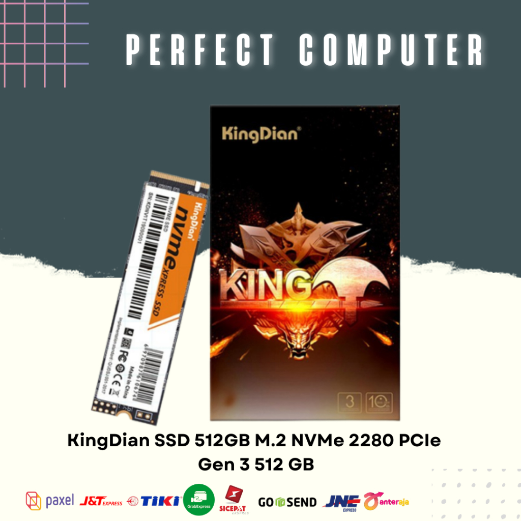 KingDian SSD 512GB M.2 NVMe 2280 PCIe Gen 3 512 GB