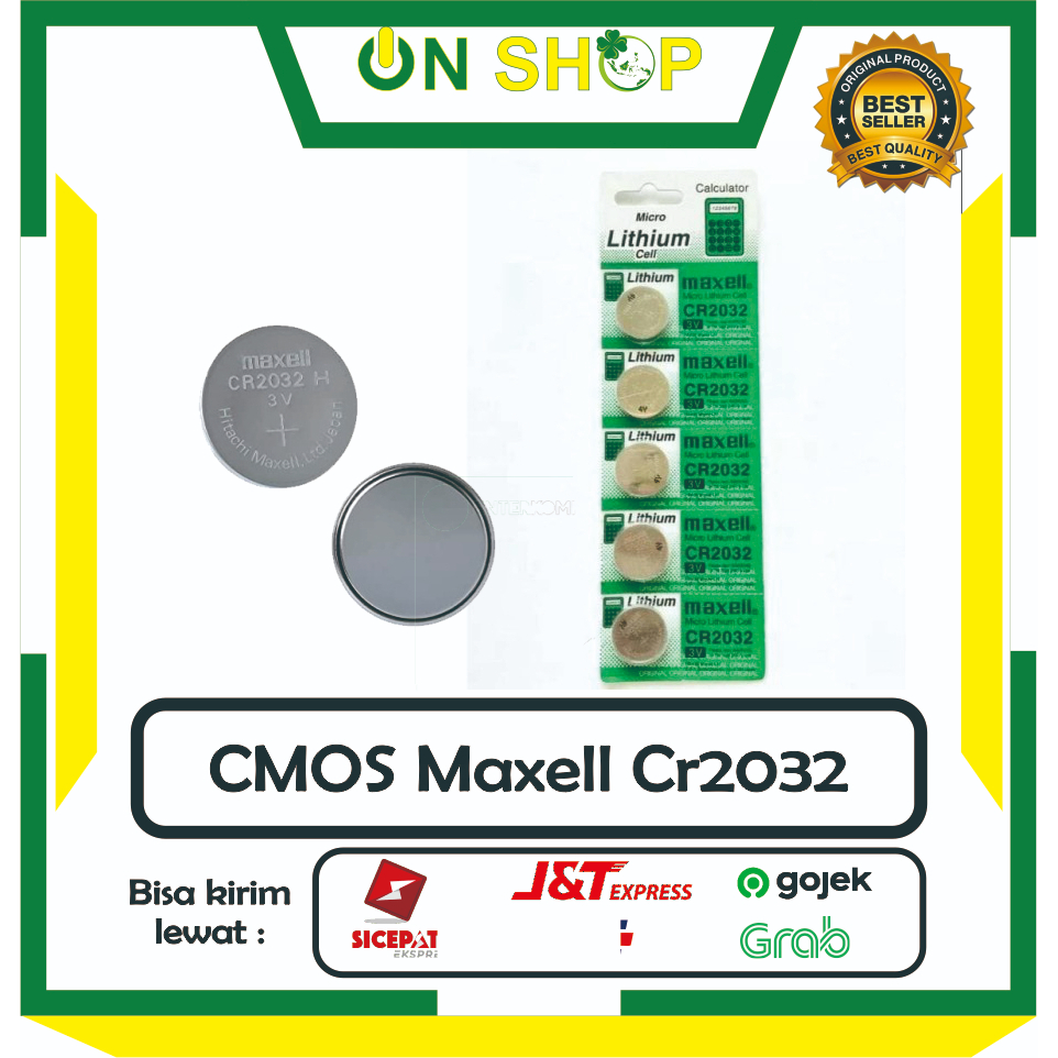 Battery CMOS / Batre CMOS / Baterai CMOS Maxell CR2032
