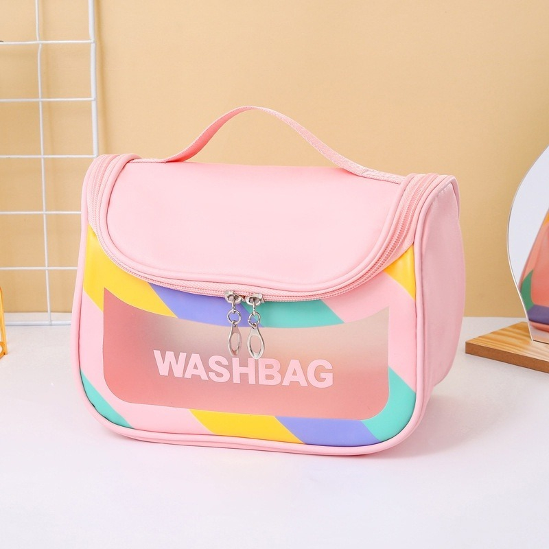 TAS KOSMETIK POUCH MAKE UP BESAR TAS WASHBAG TRANSPARAN TAS MAKE UP MALL SHOPPING