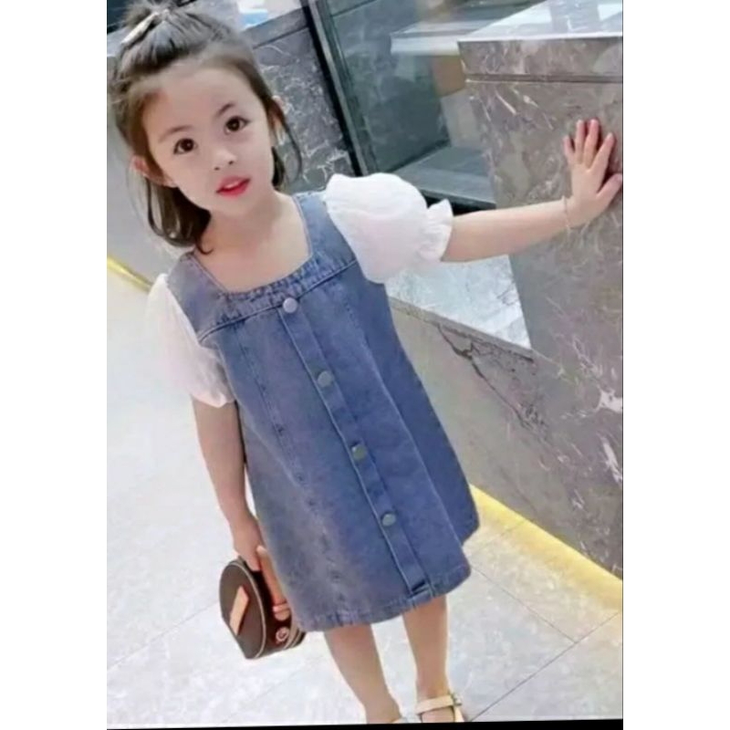 DRESS DVN KOREA JEANS ANAK USIA 1-5TH