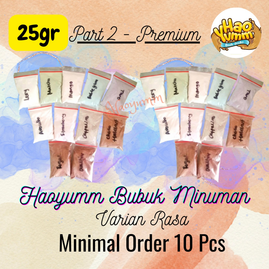 

[PART 2] [25 gr Haoyumm PREMIUM] Bubuk Minuman Min 10pcs (Haoyumm)