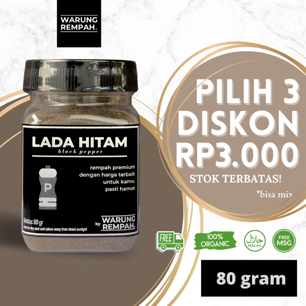 

Lada Hitam Bubuk Black Pepper Ground Powder