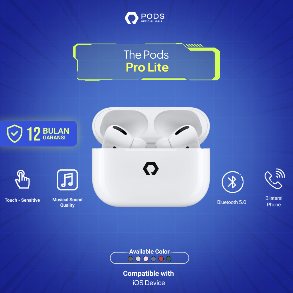 ThePods Pro Lite 2024 - Headset Bluetooth Inpods Pro i13 Macaron True Wireless Stereo Earphone Macaroon for IOS &amp; Android Pop Up + Highest Version - by PodsIndonesia