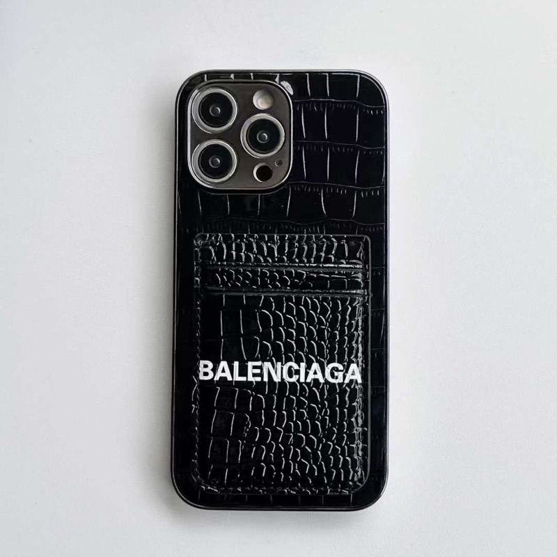 Balenciagaa Phone Card Case Premium Metalic Leather Case Iphone 7 8 plus 11 12 13 14 Pro Max 13Promax 14Promax 12Promax 13Pro 12 ProMax 14Plus 14Pro