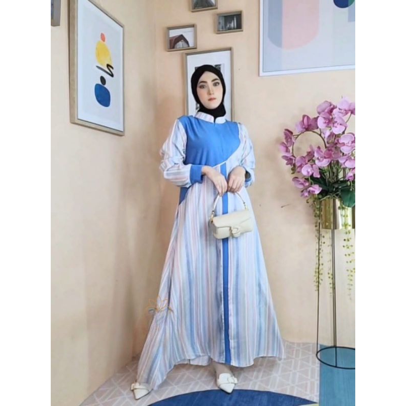 DELIA DRESS 2 | GAMIS POLO LINEN MIX RAYON