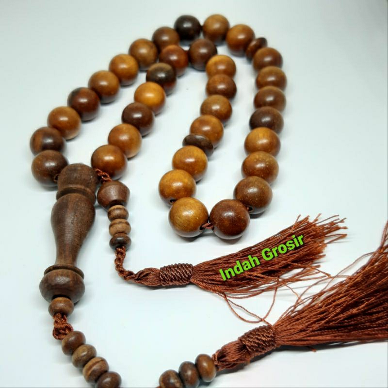 Tasbih kayu setigi 33butir 12mm original