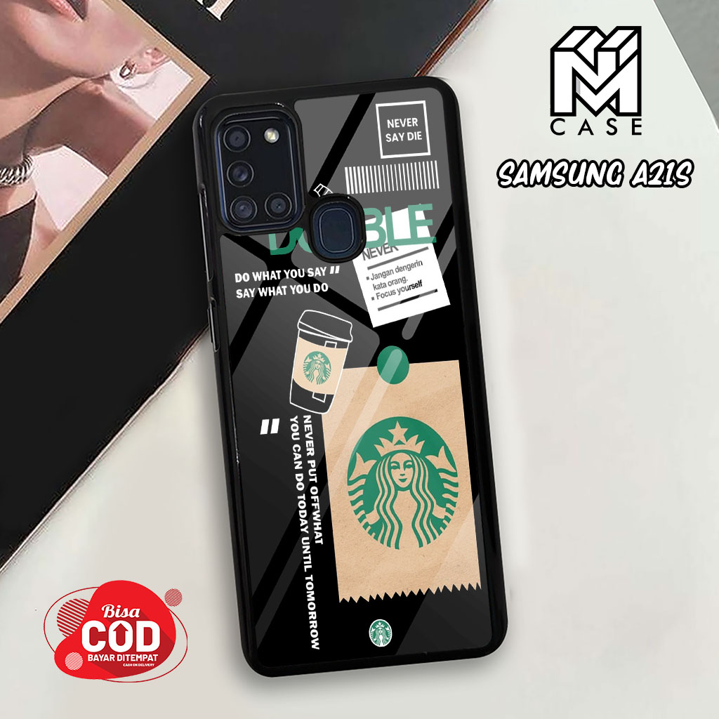 NM Case - Case Samsung A21S Terbaru - 20 - Fashion Case Starbucks Casing Hp Case Murah Softcase Hard