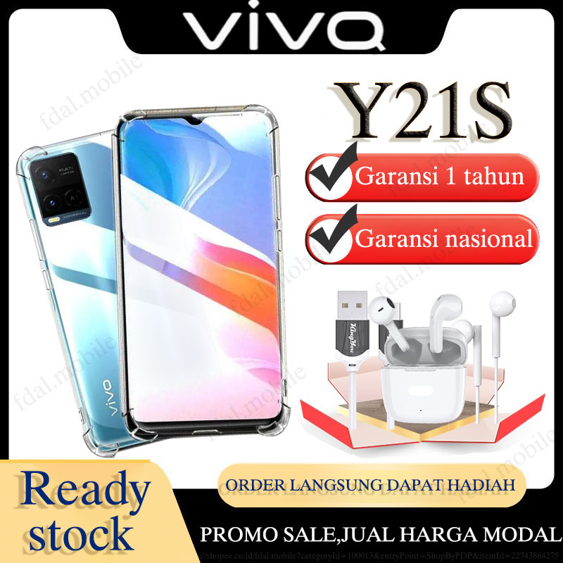 【Hp murah 4G baru ponsel pintar cuci gudang】 HP handphone android murah vivo y21s ram 4GB+128GB Heli
