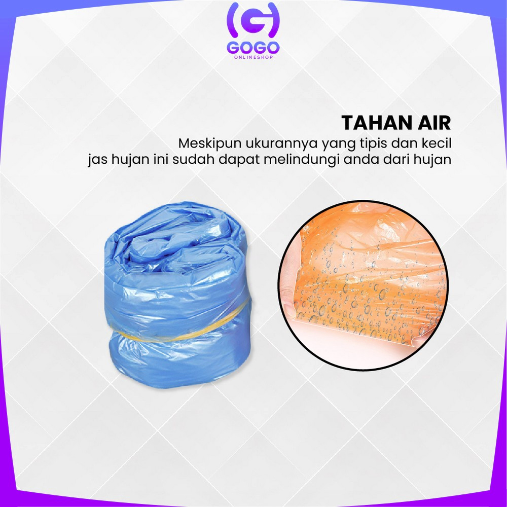 GOGO-C853 Jas Hujan Bola Plastik Gantung Warna Warni Anti Air / Jas hujan Konser Raincoat Travel Portable Dengan Gantungan Bola Kunci