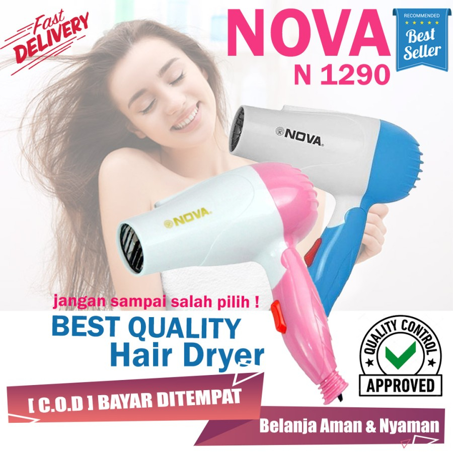 Nova Hair Dryer Nova Pengering Rambut Lipat - 500W