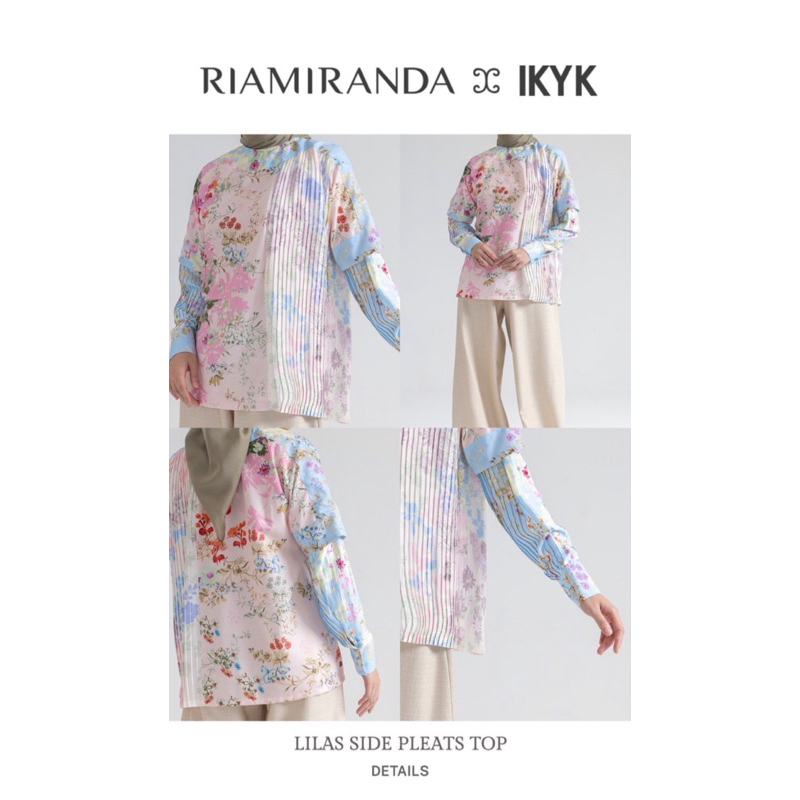 Lilas Side Pleats Top Riamiranda IKYK RM Original Atasan ria miranda