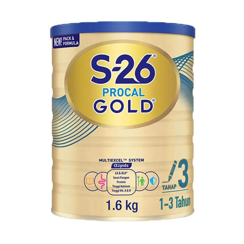 S26 procal gold tahap 3 1,6 kg | susu bubuk kaleng | susu formula
