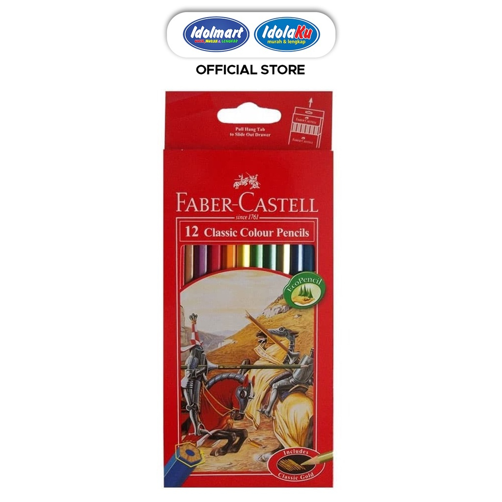

IDOLMART Pensil Warna Faber Castell Classic 12 Warna Panjang - Faber Castell Bogor