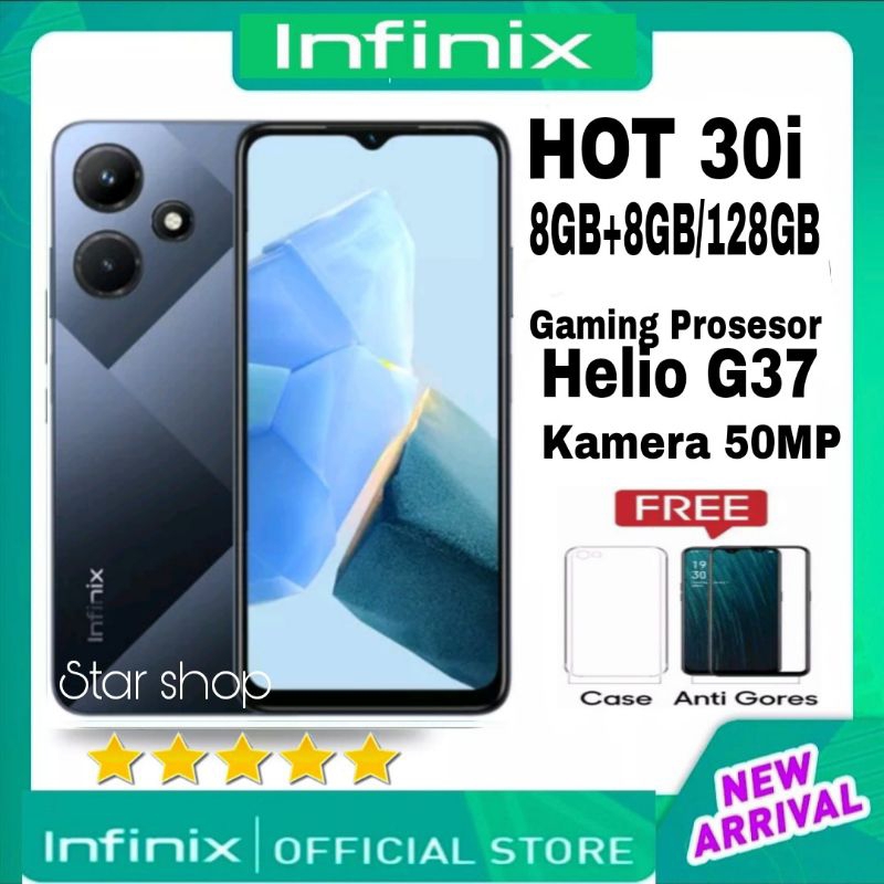 INFINIX HOT 30i RAM 8GB/128GB GARANSI RESMI - infinix Hot 30i