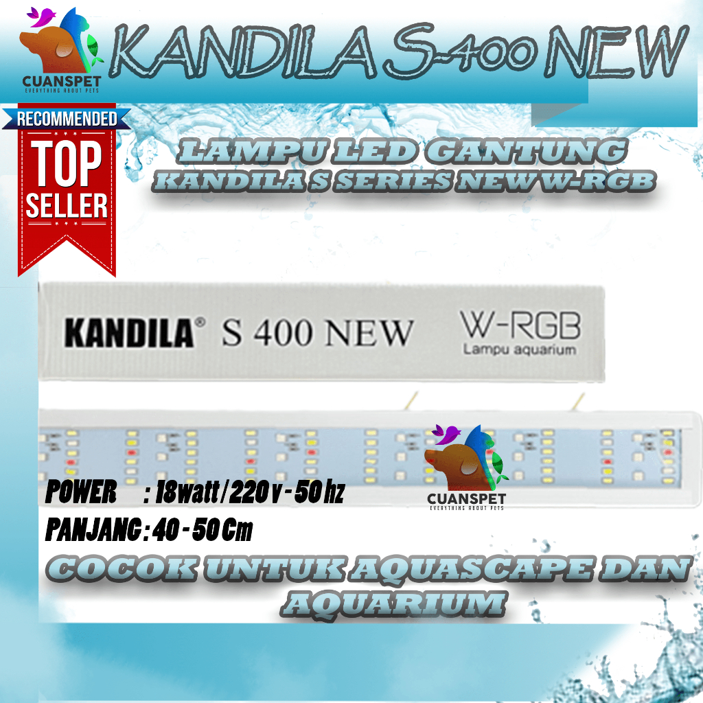 Lampu Aquarium Aquascape KANDILA S NEW SERIES S400 WRGB LED / KANDILA NEW S SERIES / KANDILA NEW SER