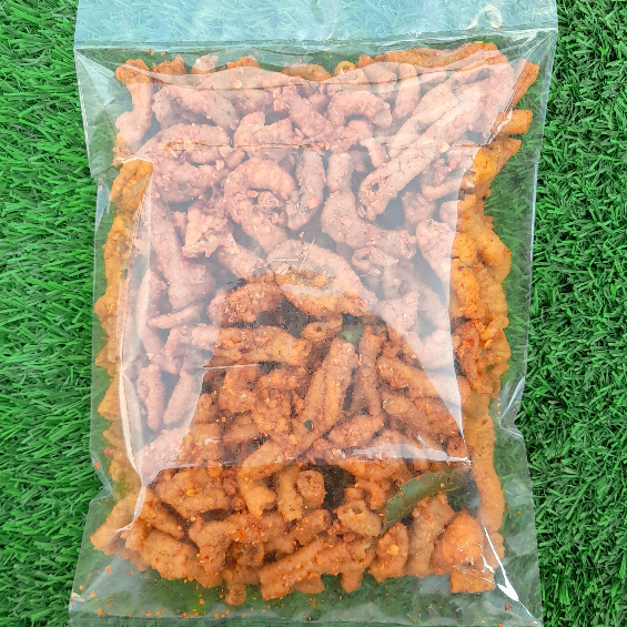 

500gram keripik usus pedas daun jeruk
