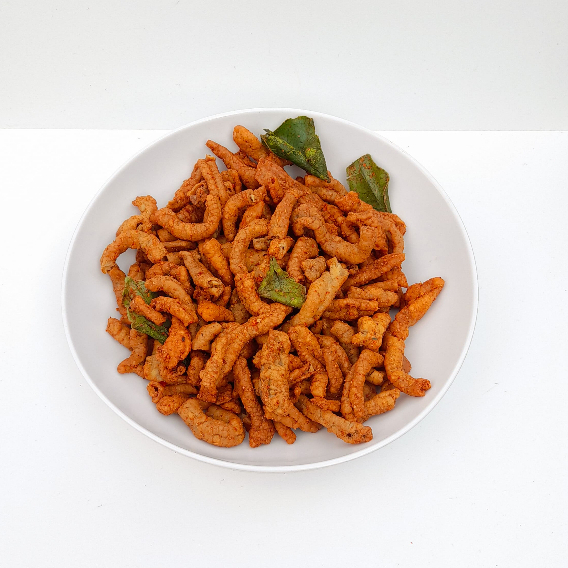 

250gram usus krispy pedas daun jeruk