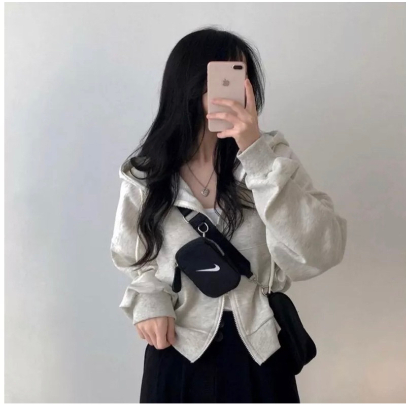 DOUBLE ZIPPER JACKET | JACKET WANITA KOREA MURAH WANITA | JACKET CROP