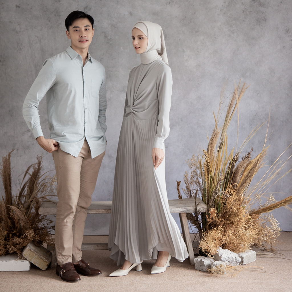 Adiyaksa by Aska Label - Kemeja pria lengan panjang katun atasan pria warna light yellow, beige, light pink, light blue, hitam black