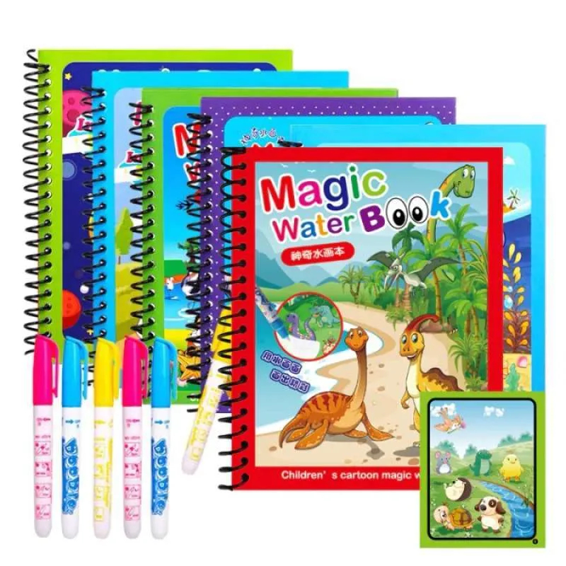 

Buku Magic Waterbook Terbaru / Buku Air Bisa dipakai berulang kali / Buku Menggambar Anak